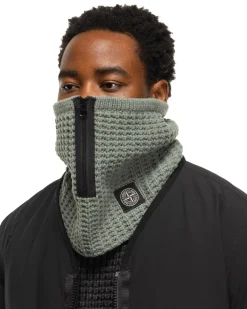 Stone Island Lambswool Neck Warmer Sage>Men Accessories