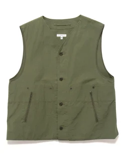 Engineered Garments Liner Vest Cotton Ripstop Olive>Men Outerwear