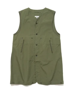 Engineered Garments Liner Vest Cotton Ripstop Olive><noscript><img width=