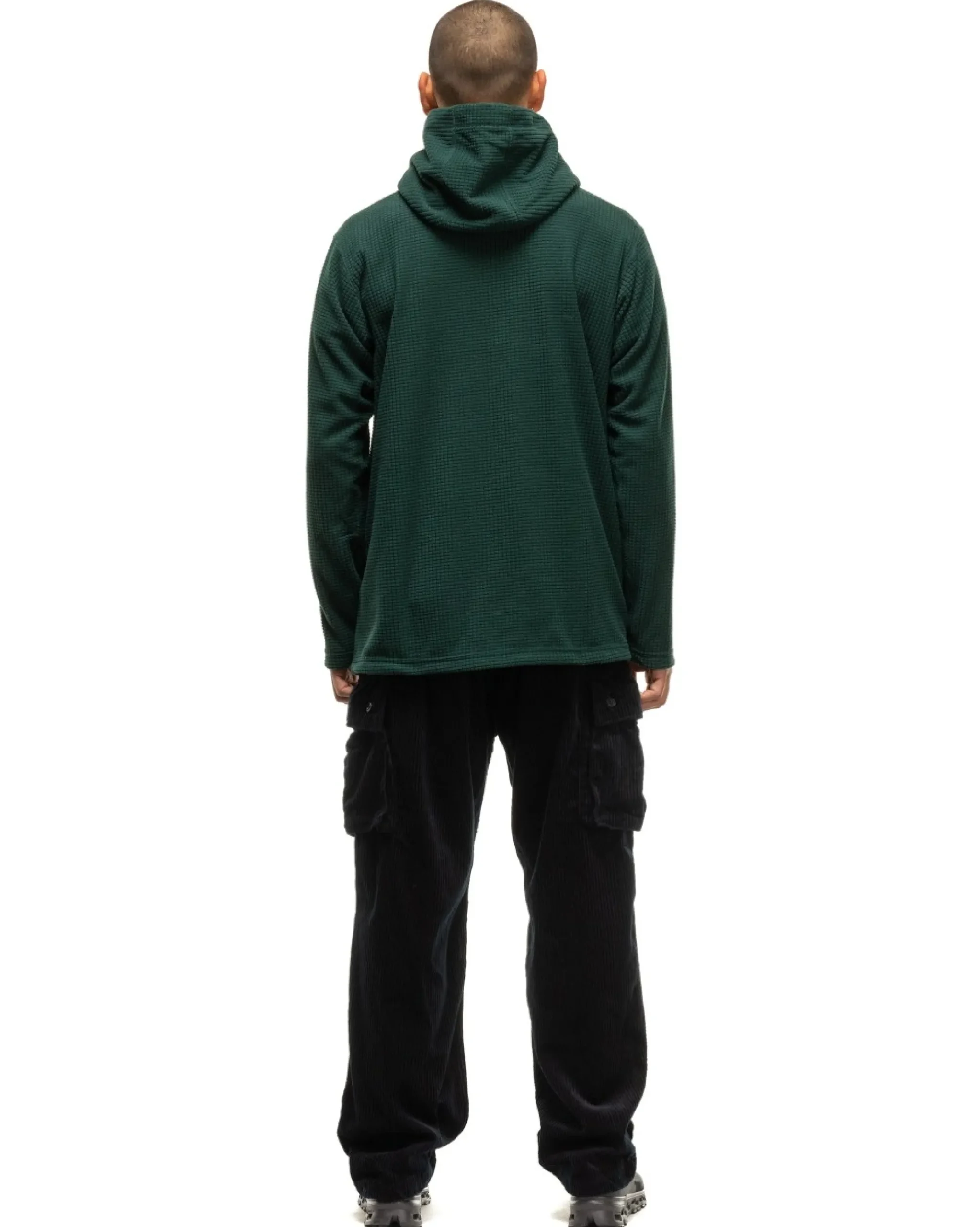 Engineered Garments Long Sleeve Hoody Polyester Waffle Forest>Men Sweaters