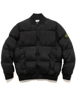 Stone Island Macro Ripstop Nylon Metal In Econyl Regenerated Nylon Down-Tc Jacket Black>Men Outerwear