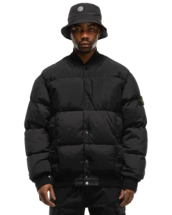 Stone Island Macro Ripstop Nylon Metal In Econyl Regenerated Nylon Down-Tc Jacket Black><noscript><img width=