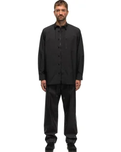 sacai Matte Taffeta L/S Shirt Black>Men Shirts