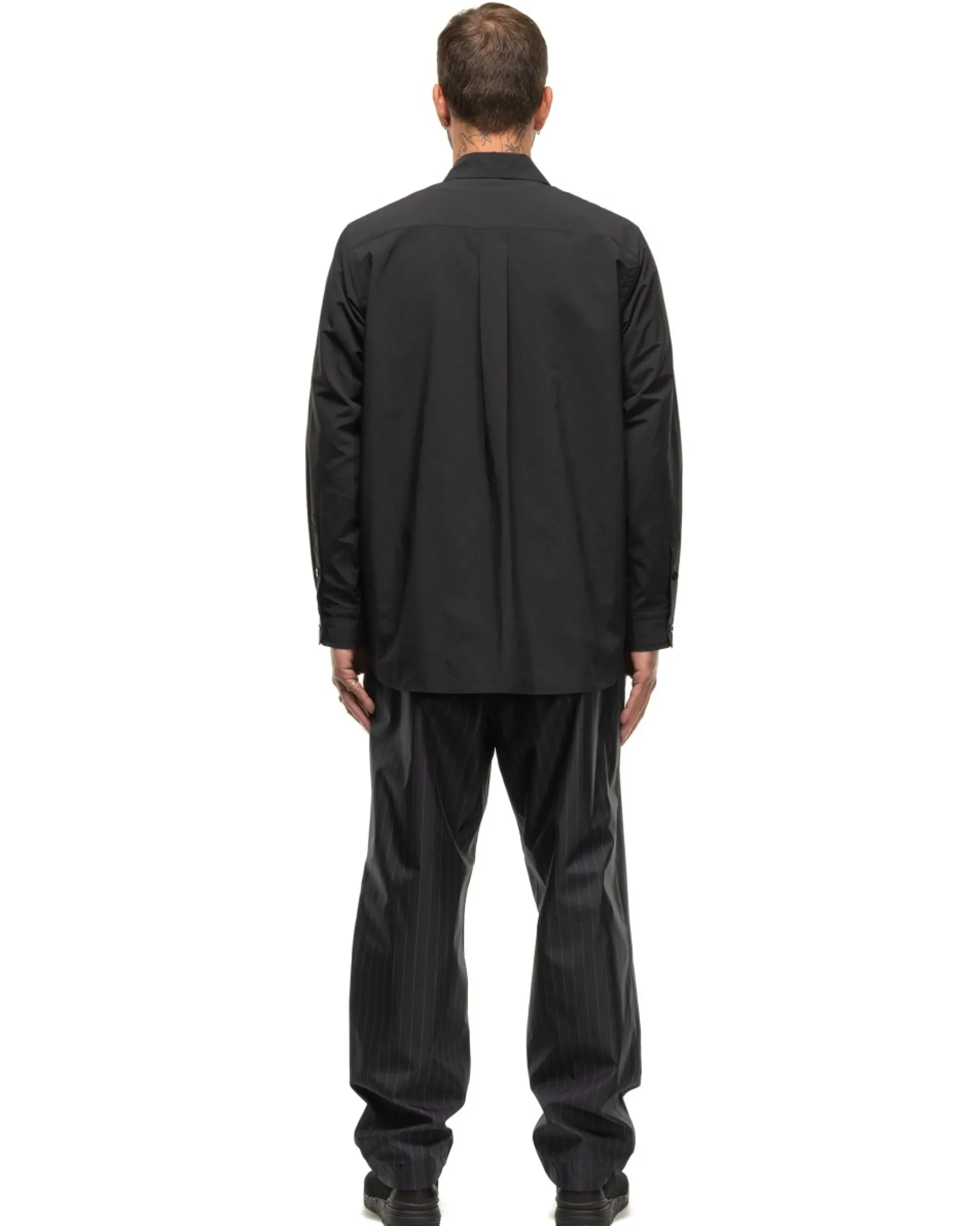 sacai Matte Taffeta L/S Shirt Black>Men Shirts