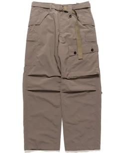 sacai Matte Taffeta Pants Taupe>Men Bottoms