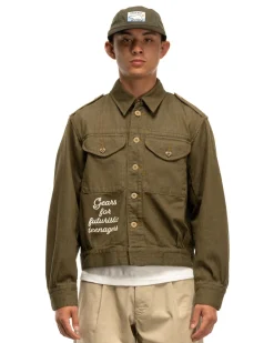 Human Made Military Denim Jacket Olive Drab><noscript><img width=