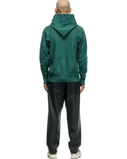 ATON Natural Dyed Urake Hoodie Blue Green><noscript><img width=