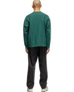 ATON Natural Dyed Urake Oversized Sweat Shirt Green><noscript><img width=