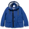 sacai Nylon Bonding Hooded Jacket Blue>Men Outerwear