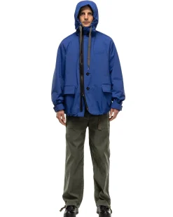 sacai Nylon Bonding Hooded Jacket Blue>Men Outerwear