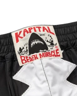 KAPITAL Nylon Bone Swim Trunks Black><noscript><img width=