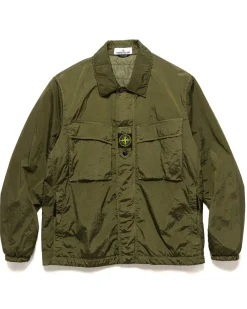 Stone Island Nylon Metal In Econyl Regenerated Nylon Jacket Olive>Men Outerwear