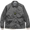 Stone Island Nylon Metal In Econyl Regenerated Nylon Jacket Lead Grey>Men Outerwear
