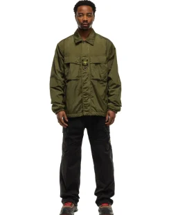 Stone Island Nylon Metal In Econyl Regenerated Nylon Jacket Olive>Men Outerwear