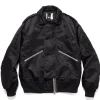 sacai Nylon Twill Blouson Black>Men Outerwear