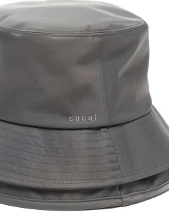 sacai Nylon Twill Double Brim Hat Gray><noscript><img width=