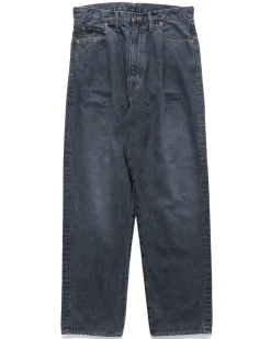 KAPITAL 14Oz Black Denim 5P Coney Okagilly Black>Men Bottoms