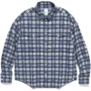 visvim Pioneer Khadi Check L/S Navy>Men Shirts