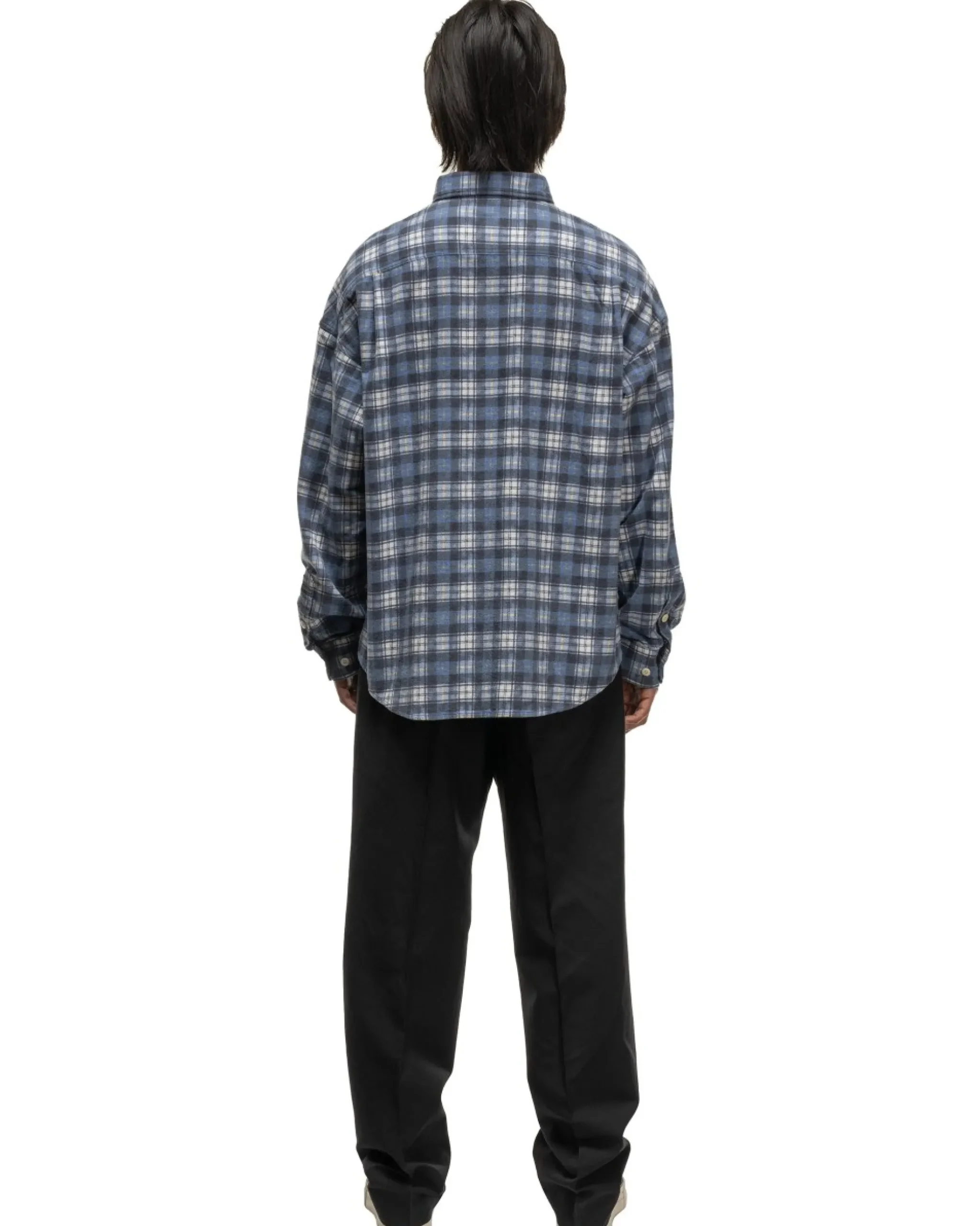 visvim Pioneer Khadi Check L/S Navy>Men Shirts