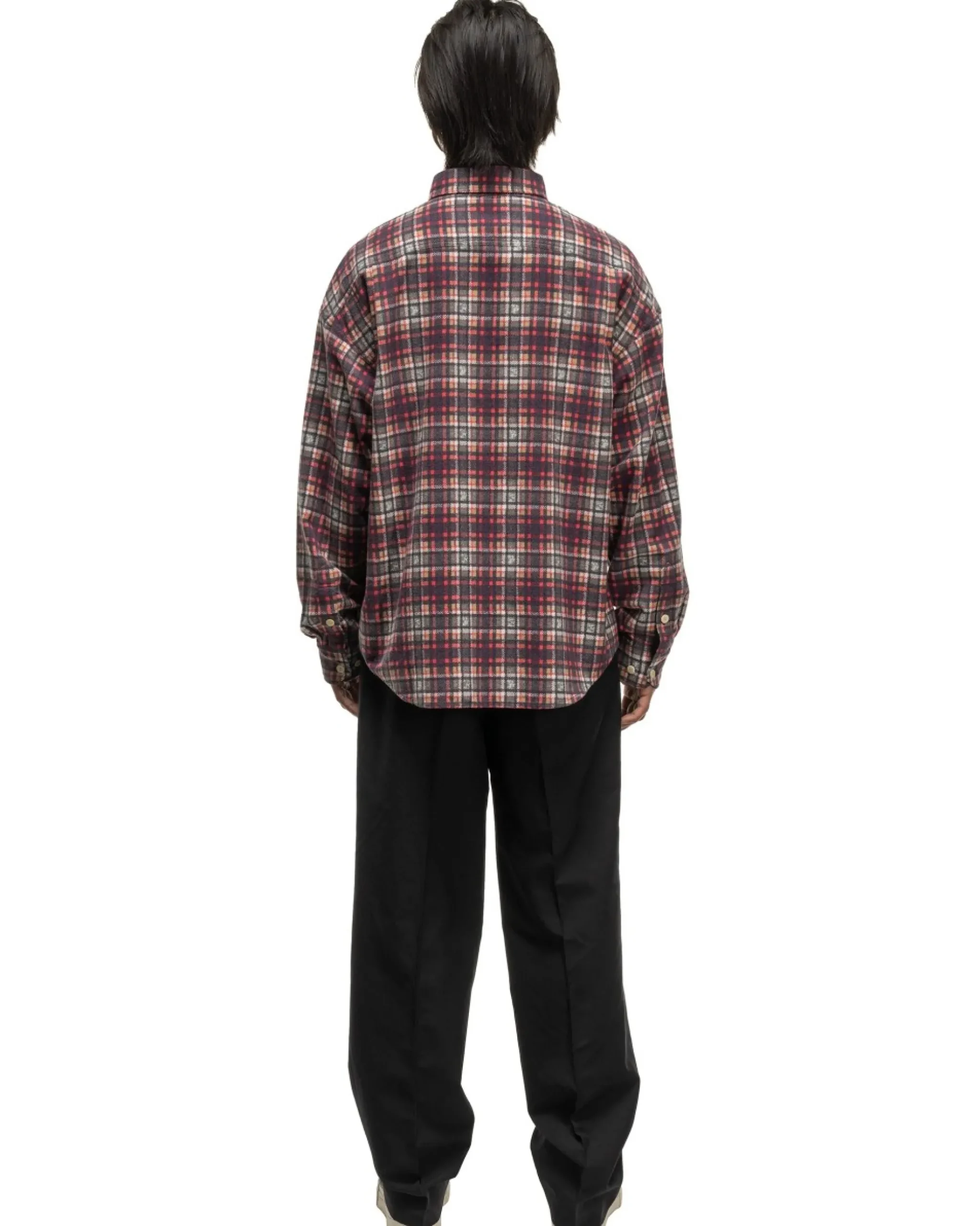 visvim Pioneer Khadi Check L/S Red>Men Shirts