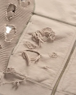 CAV EMPT Plague Wide Rib Cut Zip Sweater Grey><noscript><img width=