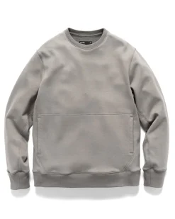 HAVEN Prime Crewneck-Suvin Cotton Terry Slate>Men Sweaters