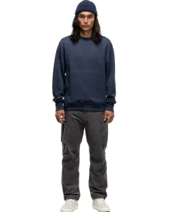 HAVEN Prime Crewneck-Suvin Cotton Terry Navy>Men Sweaters