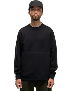 HAVEN Prime Crewneck-Suvin Cotton Terry Black><noscript><img width=