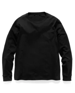 HAVEN Prime Standard Fit T-Shirt L/S-Suvin Cotton Jersey Black>Men T-Shirts
