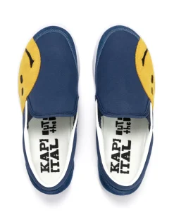 Kapital Rain Smile Slip-On Shoes Blue><noscript><img width=