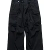 KAPITAL Rip Stop Jumbo Cargo Pants Black>Men Bottoms