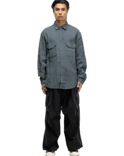KAPITAL Rip Stop Jumbo Cargo Pants Black>Men Bottoms