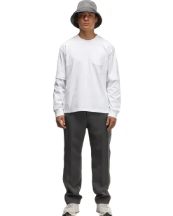 sacai S Cotton Jersey L/S T-Shirt White>Men T-Shirts