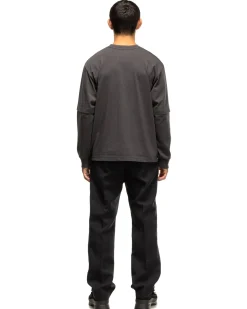 sacai S Cotton Jersey L/S T-Shirt C/Gray><noscript><img width=