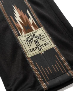 KAPITAL Smooth Jersey Kochi & Zephyr Straight Pants (Front Line) Black><noscript><img width=