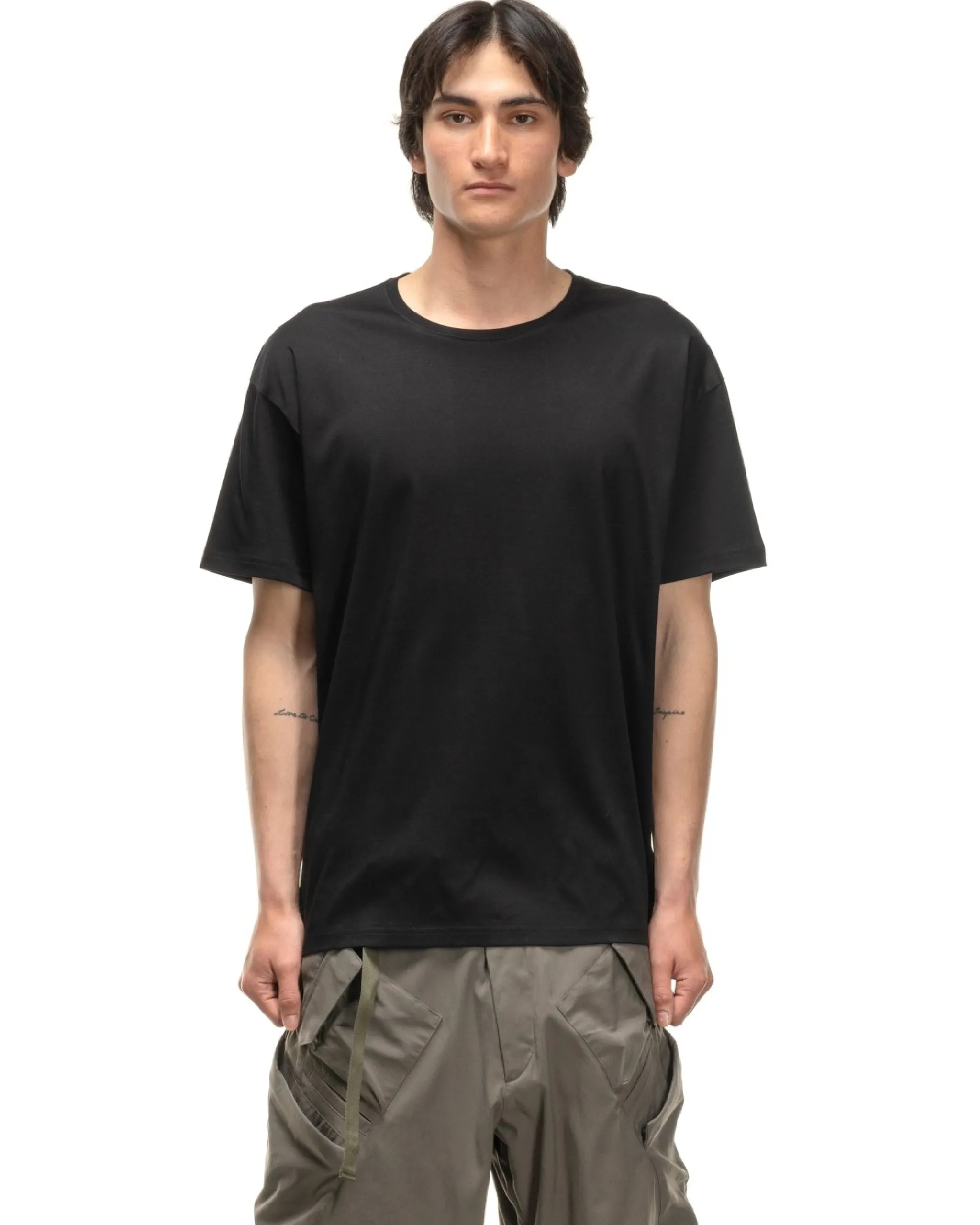 Acronym S24-Pr-A Mercerized Short Sleeve T-Shirt Black>Men T-Shirts