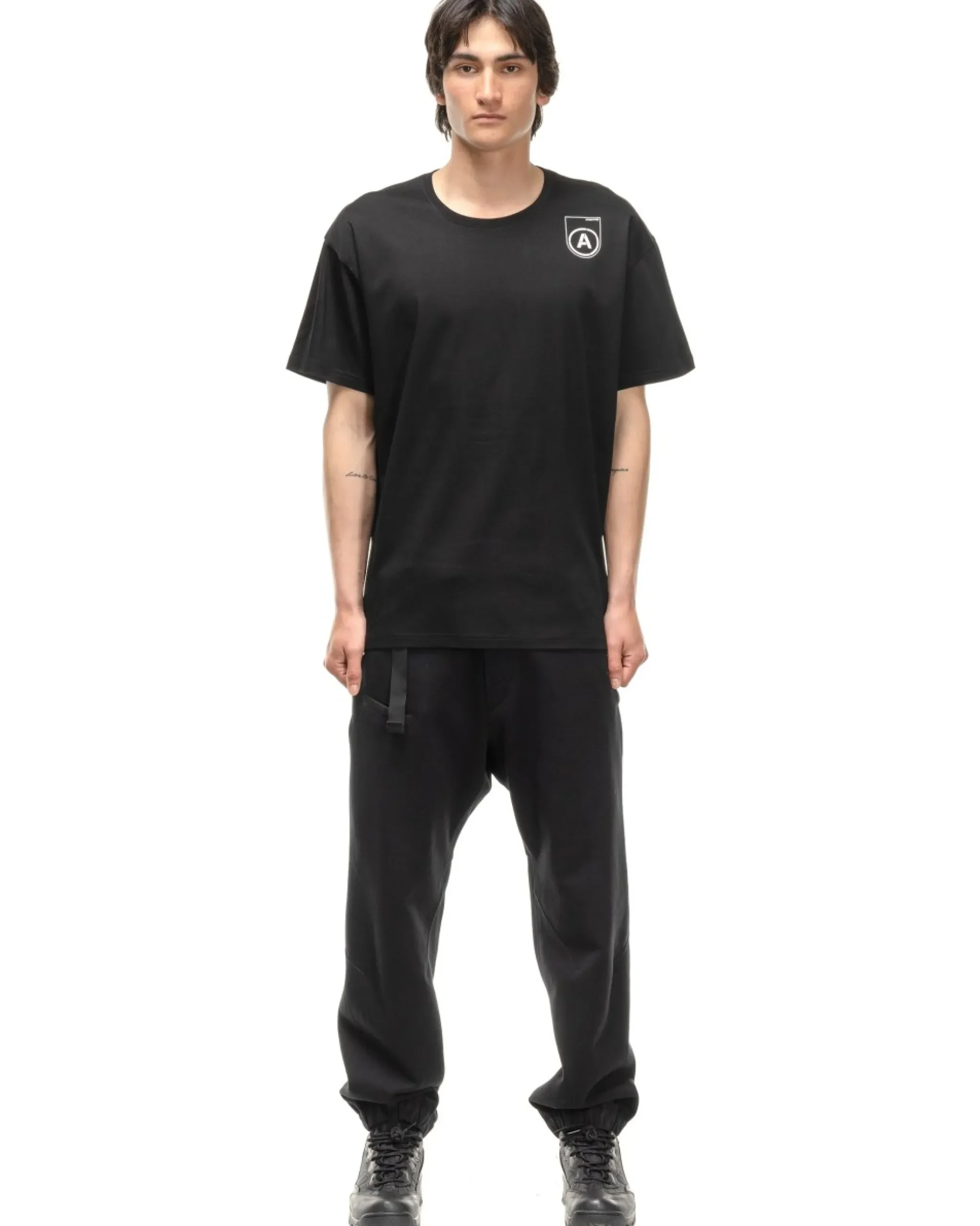 Acronym S24-Pr-B Mercerized Short Sleeve T-Shirt Black>Men T-Shirts