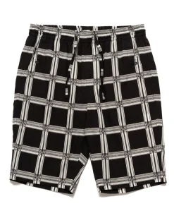 Needles String Cowboy Short-R/C Lawn Cloth/Papillon Plaid Black>Men Shorts