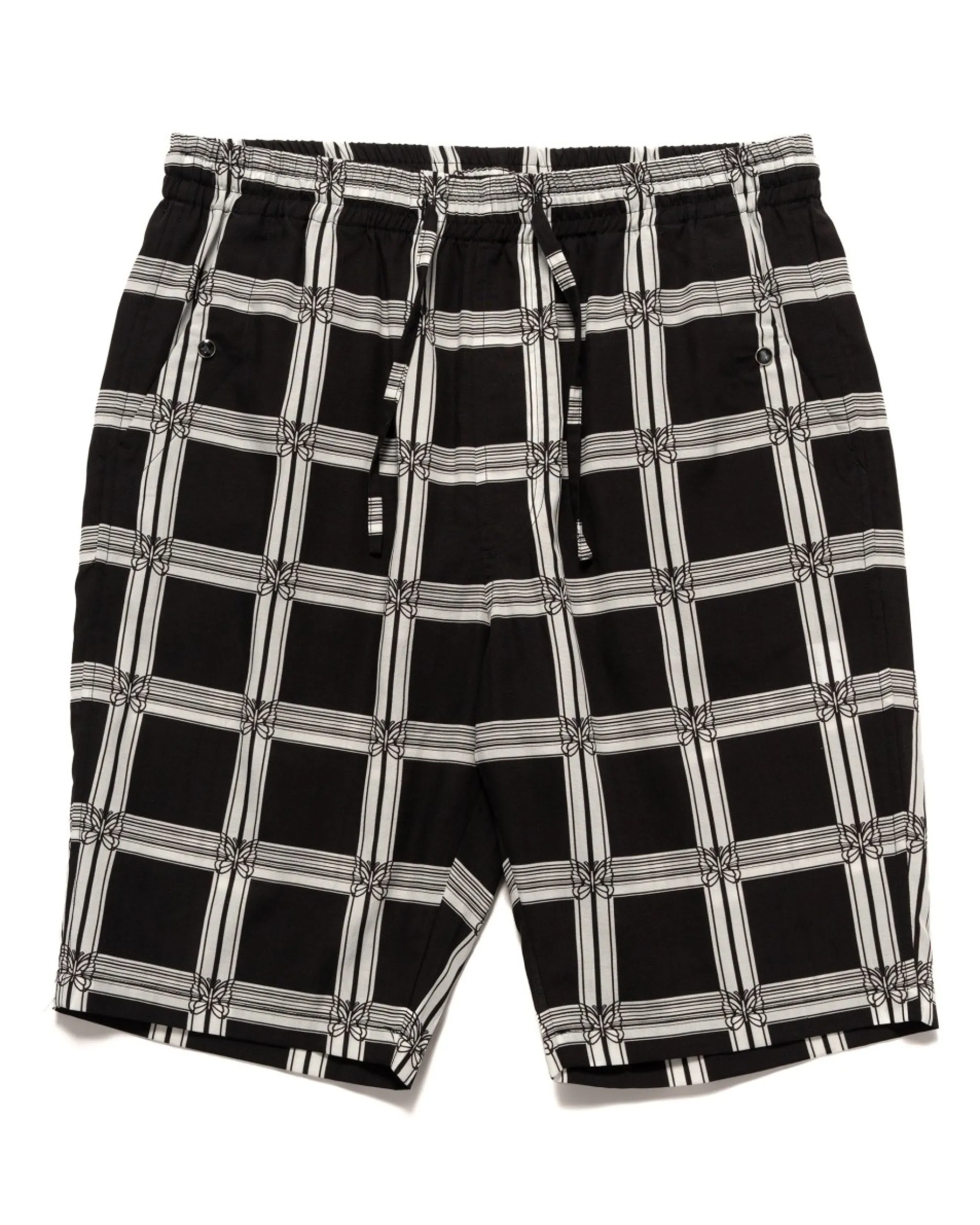 Needles String Cowboy Short-R/C Lawn Cloth/Papillon Plaid Black>Men Shorts
