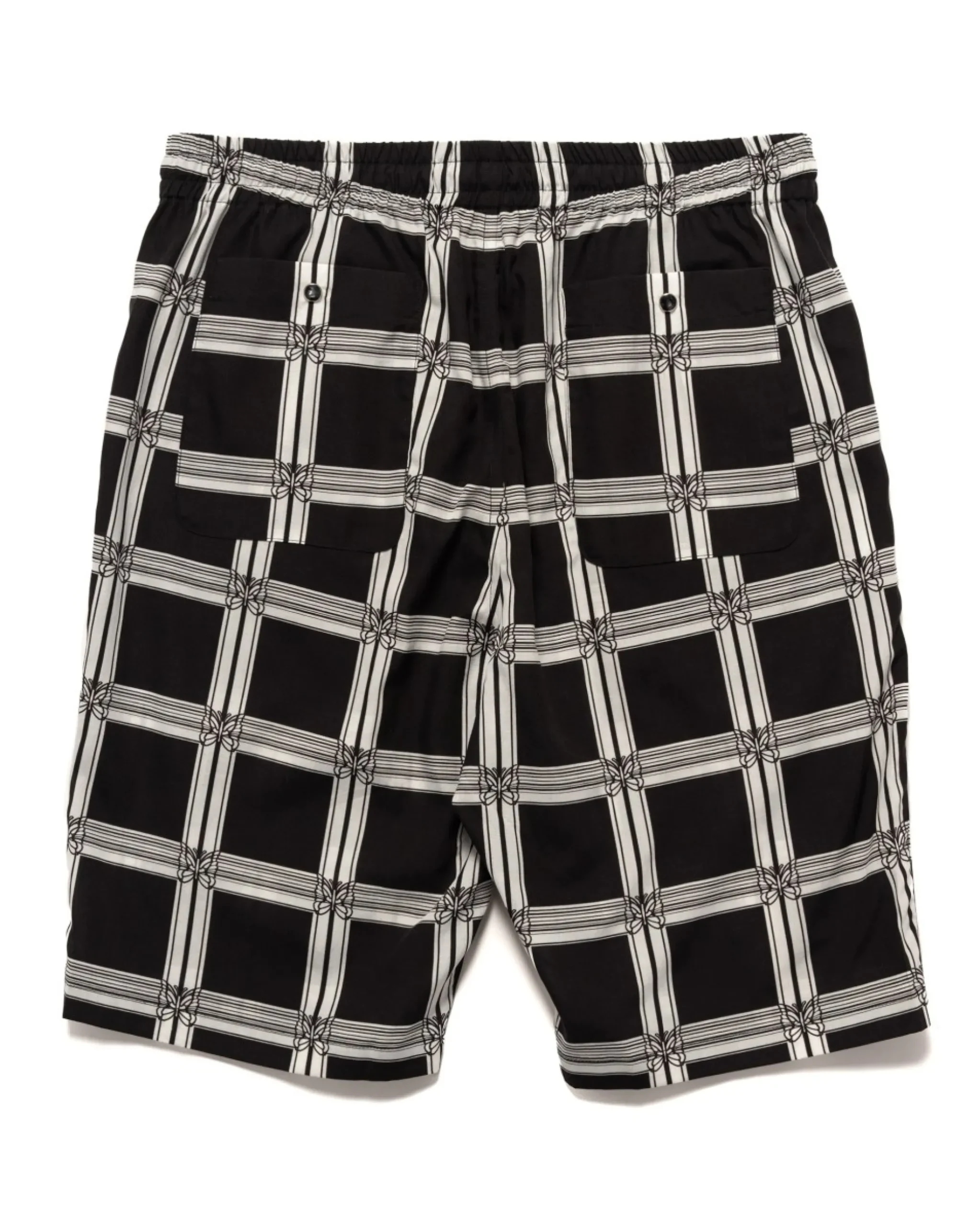 Needles String Cowboy Short-R/C Lawn Cloth/Papillon Plaid Black>Men Shorts
