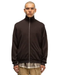 AURALEE Super High Gauge Sweat Zip Blouson Dark Brown><noscript><img width=