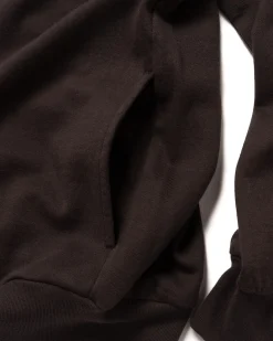 AURALEE Super High Gauge Sweat Zip Blouson Dark Brown><noscript><img width=