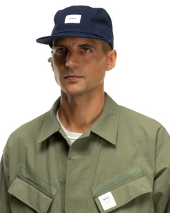 WTAPS T-5 02/Cap/Cotton. Denim Indigo>Men Headwear