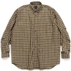 Daiwa Tech Button Down Shirts L/S Mini Plaids Olive>Men Shirts