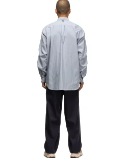 Daiwa Tech Button Down Shirts L/S Stripe Sax><noscript><img width=