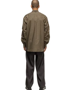 Daiwa Tech Button Down Shirts L/S Mini Plaids Olive><noscript><img width=
