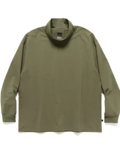 Daiwa Tech Turtle Neck Tee L/S Olive Green>Men T-Shirts