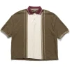 KAPITAL Tequila Jacquard Jersey Box Polo Brown>Men Shirts