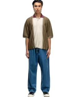 KAPITAL Tequila Jacquard Jersey Box Polo Brown>Men Shirts