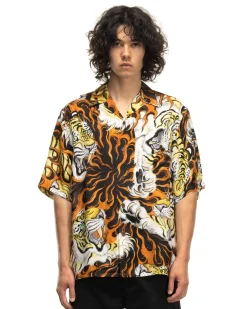 WACKO MARIA Tim Lehi/S/S Hawaiian Shirt ( Type-1 ) Brown><noscript><img width=